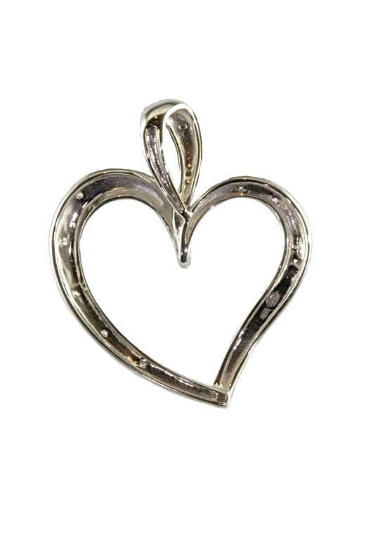 PENDENTIF COEUR DIAMANTS — vue 2