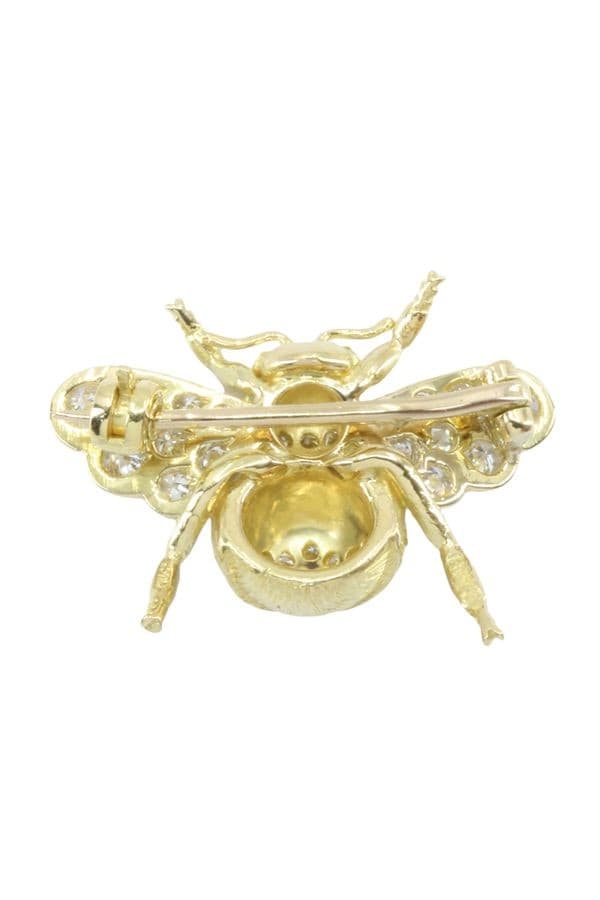BROCHE INSECTE DIAMANTS — vue 3