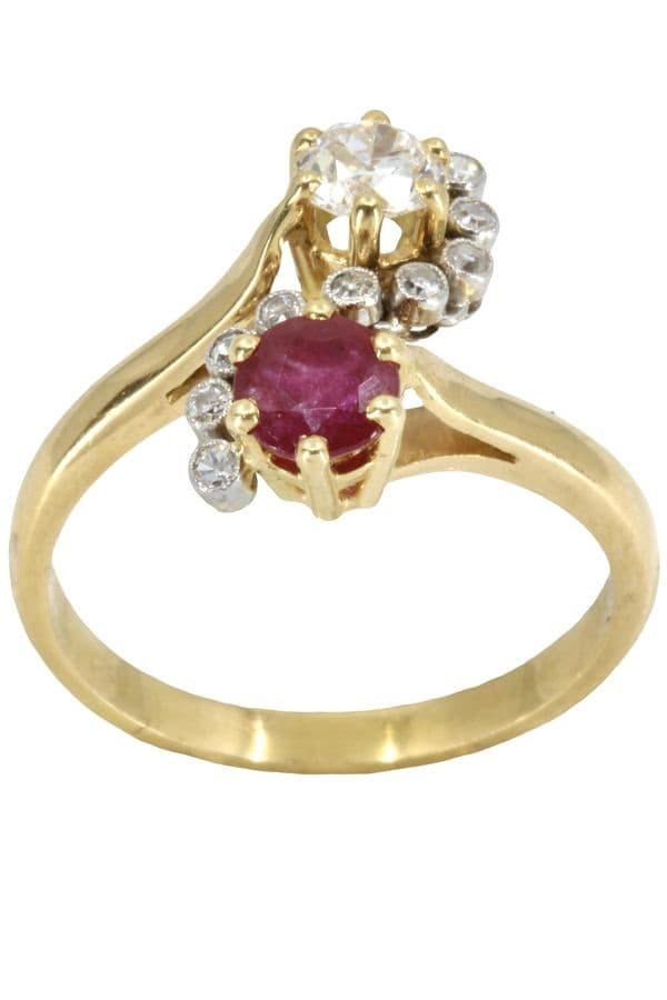TOI ET MOI ANCIEN RUBIS ET DIAMANTS — vue 1