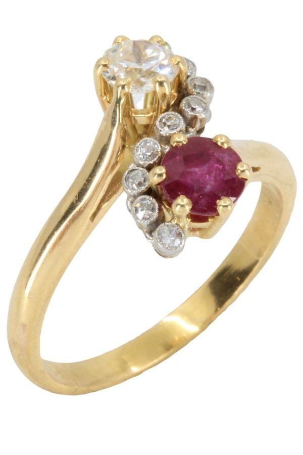TOI ET MOI ANCIEN RUBIS ET DIAMANTS — vue 4