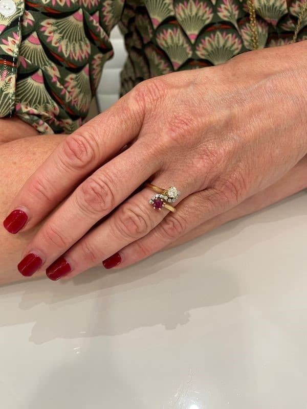 TOI ET MOI ANCIEN RUBIS ET DIAMANTS — vue 2