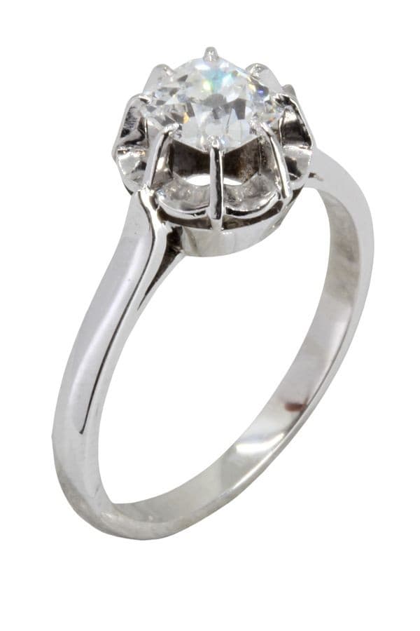 SOLITAIRE ANCIEN DIAMANT 0.75 CARAT — vue 4