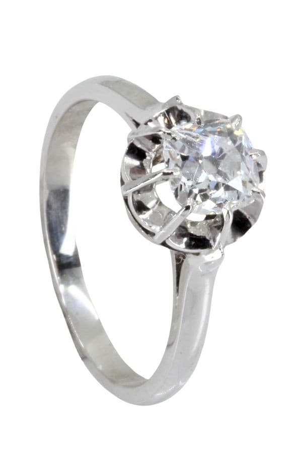 SOLITAIRE ANCIEN DIAMANT 0.75 CARAT — vue 6