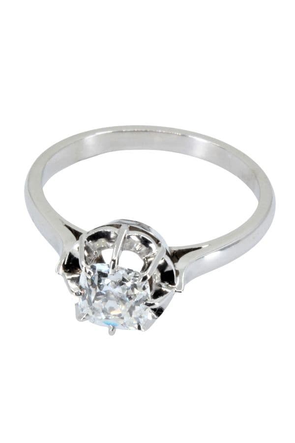 SOLITAIRE ANCIEN DIAMANT 0.75 CARAT — vue 3