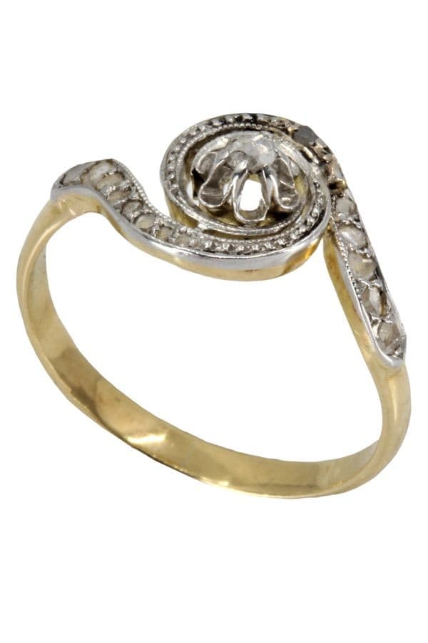 BAGUE TOURBILLON ART-NOUVEAU DIAMANTS — vue 4