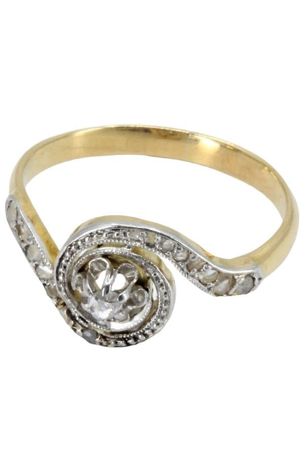 BAGUE TOURBILLON ART-NOUVEAU DIAMANTS — vue 6