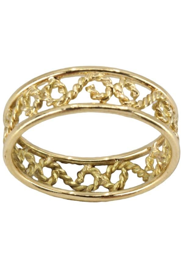 BAGUE MODERNE FILIGRANE — vue 1