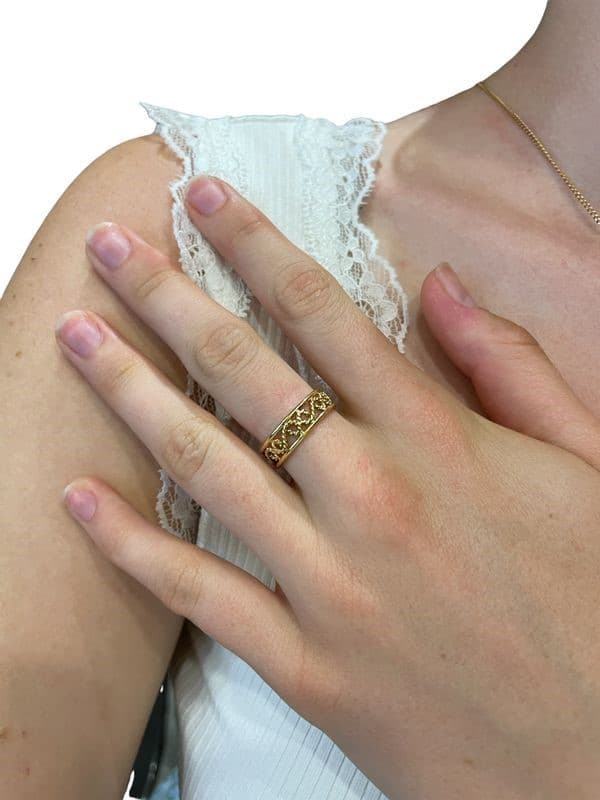 BAGUE MODERNE FILIGRANE — vue 2