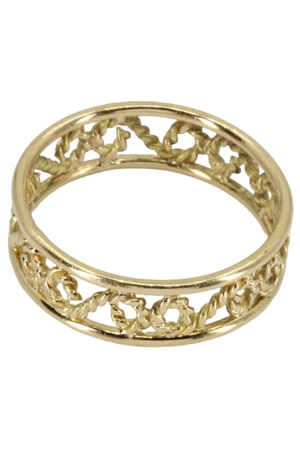 BAGUE MODERNE FILIGRANE — vue 3