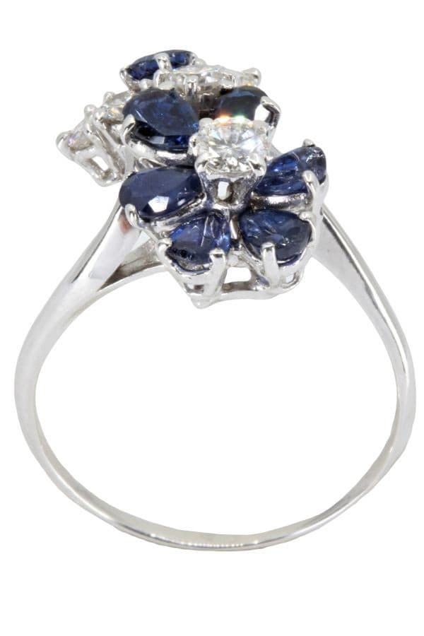 BAGUE TOI ET MOI SAPHIRS ET DIAMANTS — vue 1