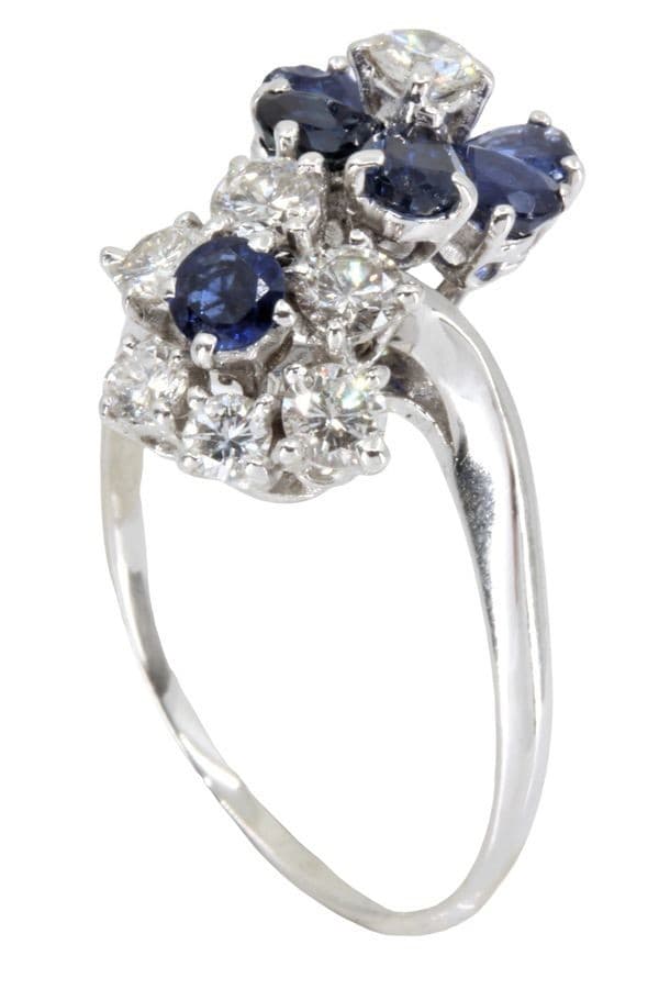 BAGUE TOI ET MOI SAPHIRS ET DIAMANTS — vue 5