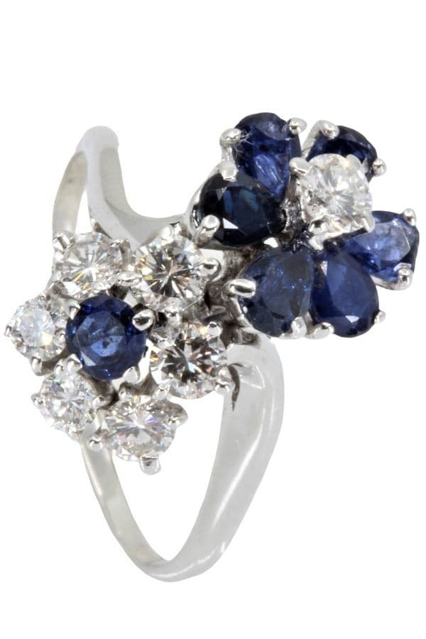 BAGUE TOI ET MOI SAPHIRS ET DIAMANTS — vue 3