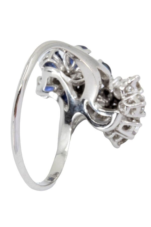 BAGUE TOI ET MOI SAPHIRS ET DIAMANTS — vue 6
