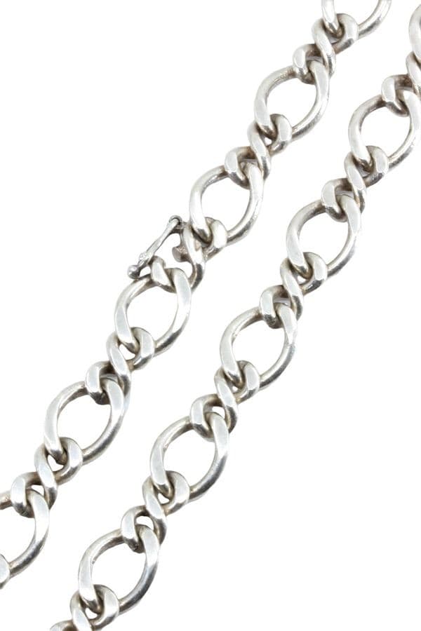 COLLIER ARGENT MAILLE ALTERNÉE — vue 3