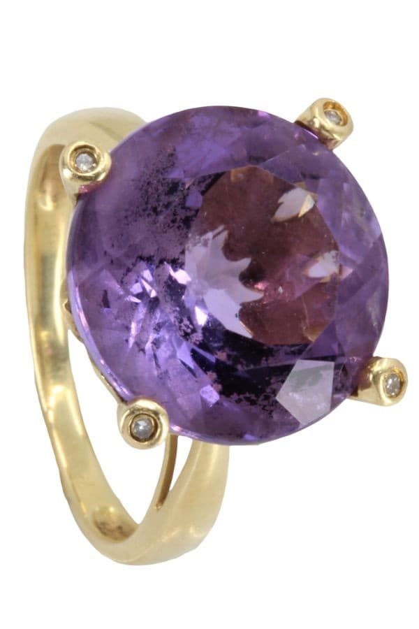 BAGUE AMÉTHYSTE ET DIAMANTS — vue 5
