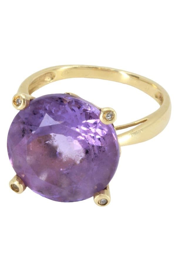 BAGUE AMÉTHYSTE ET DIAMANTS — vue 6