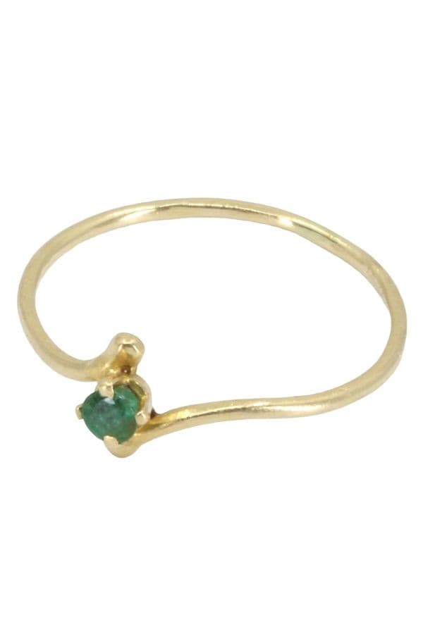 BAGUE MODERNE ÉMERAUDE — vue 3