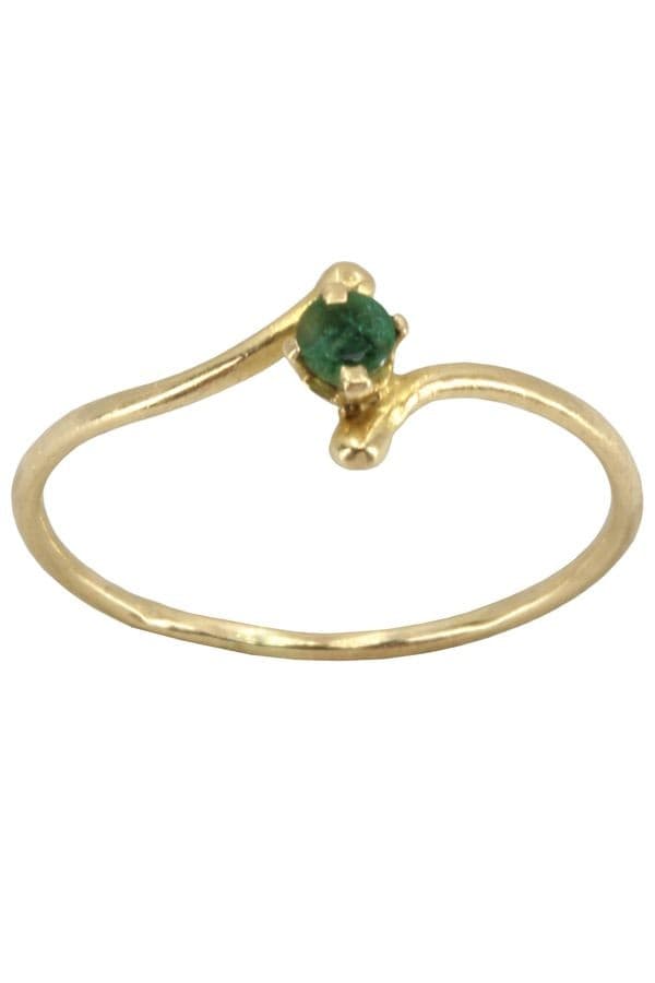 BAGUE MODERNE ÉMERAUDE — vue 1
