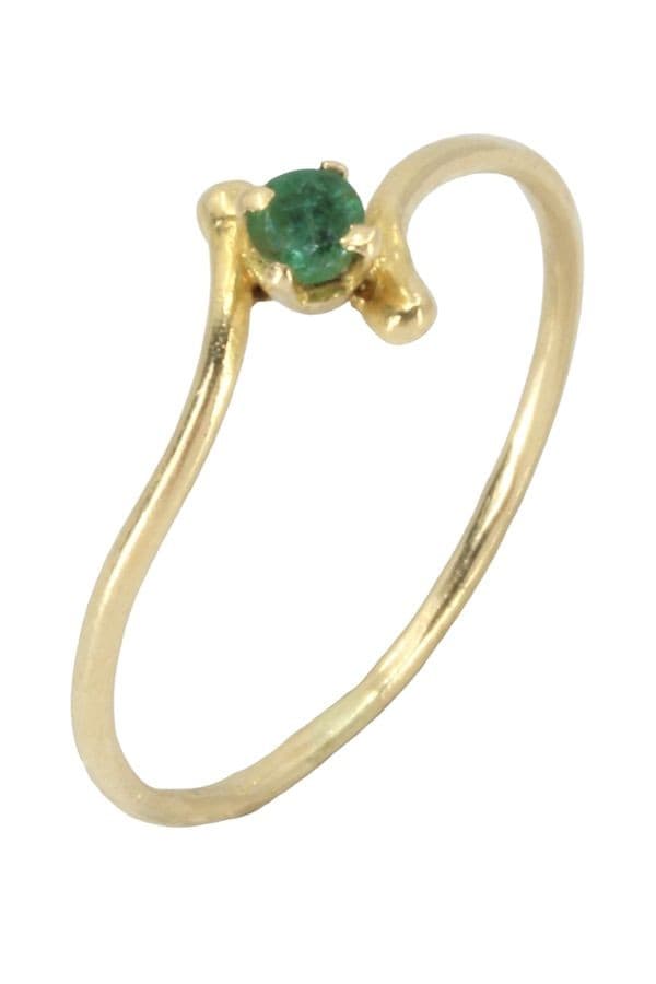 BAGUE MODERNE ÉMERAUDE — vue 4