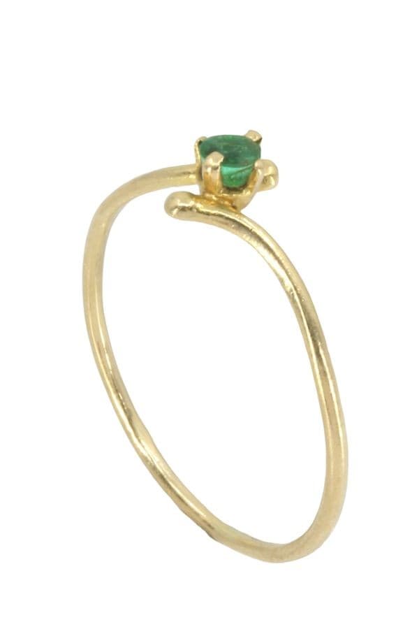 BAGUE MODERNE ÉMERAUDE — vue 5