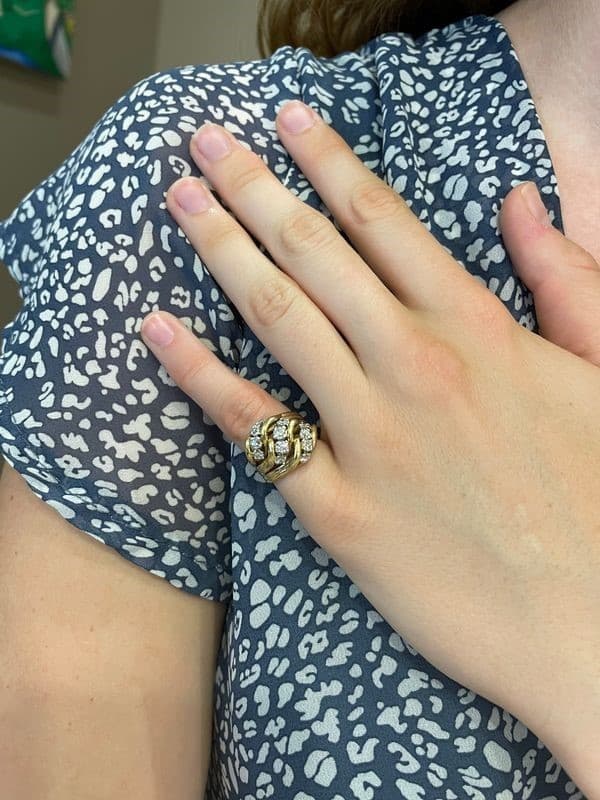 BAGUE ANCIENNE DIAMANTS — vue 2