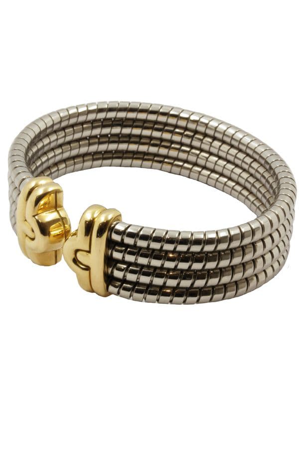 BRACELET BVLGARI OR ET ACIER — vue 1