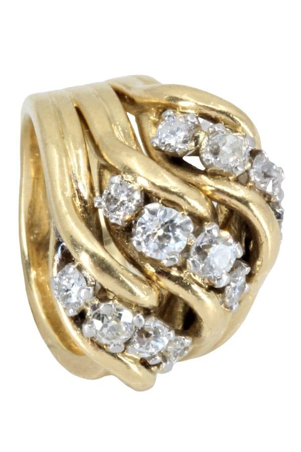 BAGUE ANCIENNE DIAMANTS — vue 5