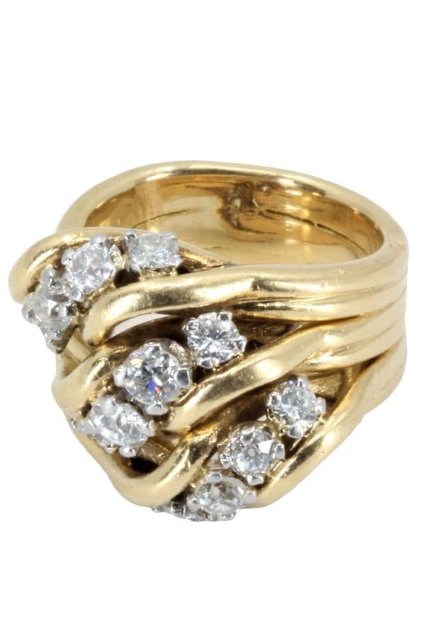 BAGUE ANCIENNE DIAMANTS — vue 6