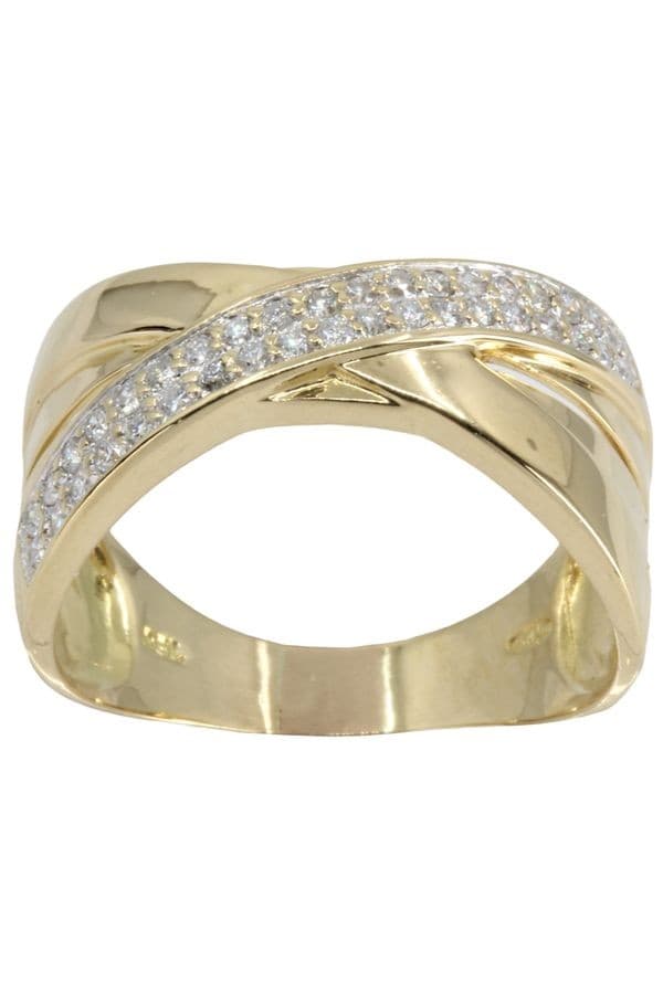 BAGUE ENTRELACÉE DIAMANTS — vue 1