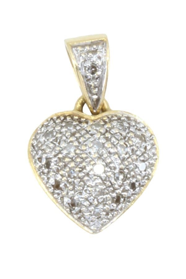 PENDENTIF COEUR DIAMANTÉ — vue 1