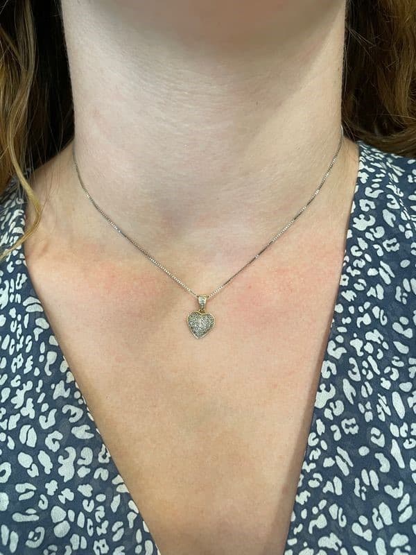 PENDENTIF COEUR DIAMANTÉ — vue 2