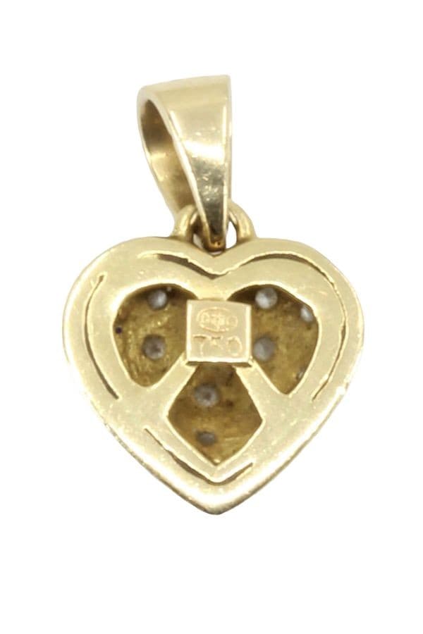 PENDENTIF COEUR DIAMANTÉ — vue 3