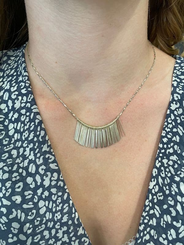 COLLIER ARGENT  FRANGES — vue 2