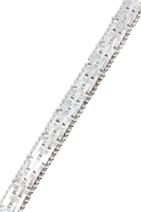 BRACELET MAILLE FANTAISIE ARGENT — vue 3