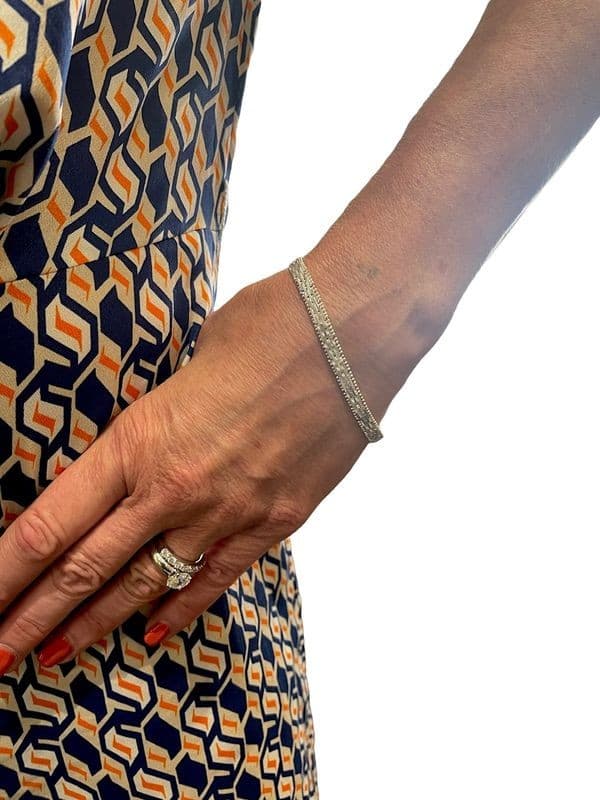 BRACELET MAILLE FANTAISIE ARGENT — vue 2