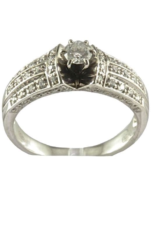 BAGUE MODERNE DIAMANTS — vue 1