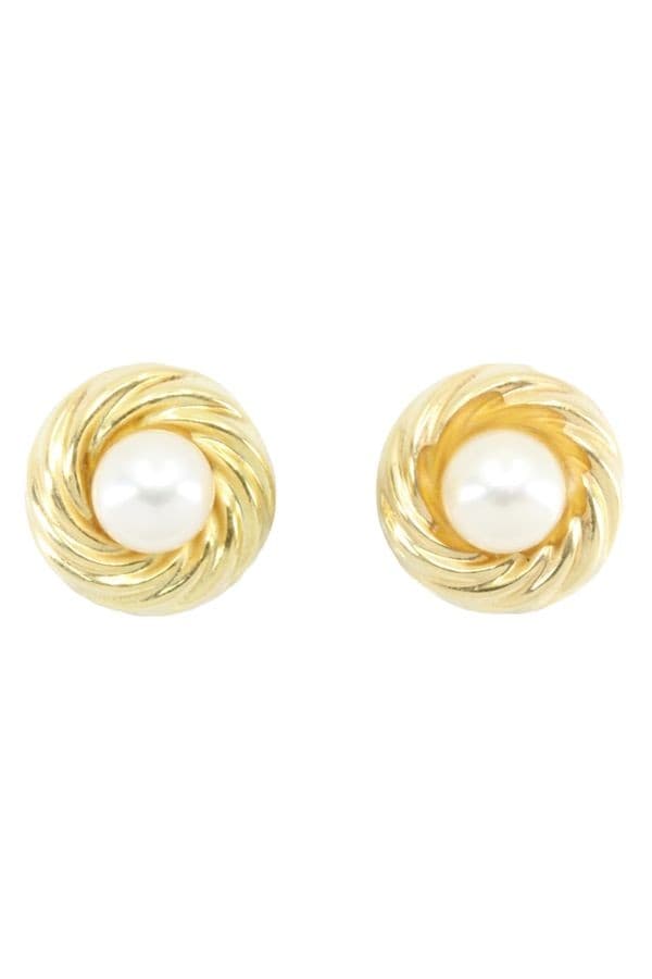BOUCLES D'OREILLES CLOUS PERLES — vue 1