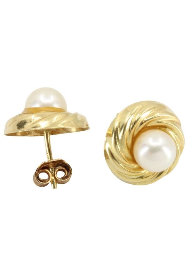 BOUCLES D'OREILLES CLOUS PERLES — vue 3