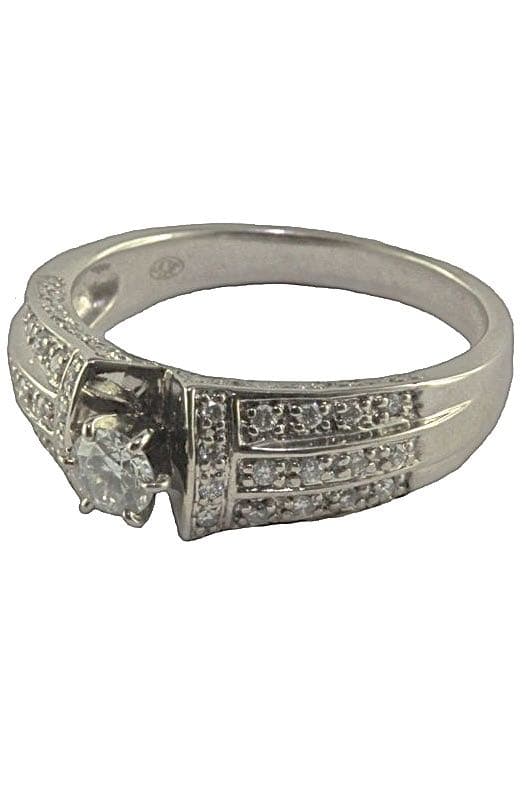 BAGUE MODERNE DIAMANTS — vue 2