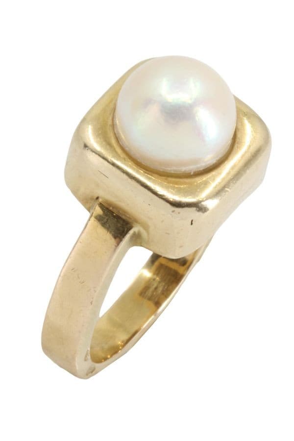 BAGUE MODERNE PERLE — vue 4