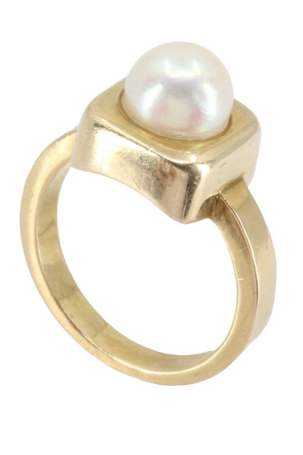 BAGUE MODERNE PERLE — vue 5