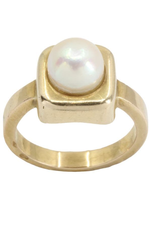 BAGUE MODERNE PERLE — vue 1
