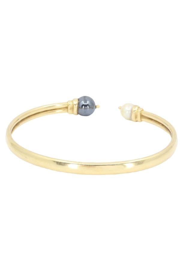 BRACELET JONC SOUPLE PERLES — vue 3
