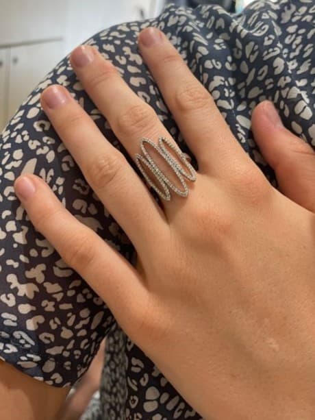 BAGUE MODERNE ARGENT — vue 2