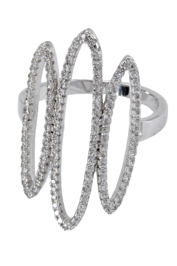 BAGUE MODERNE ARGENT — vue 1
