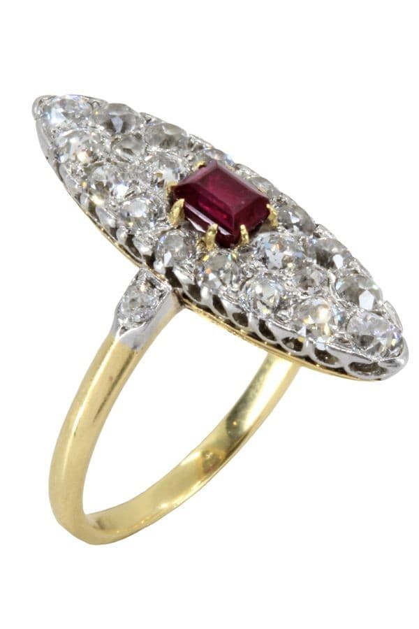 MARQUISE RUBIS ET DIAMANTS — vue 5