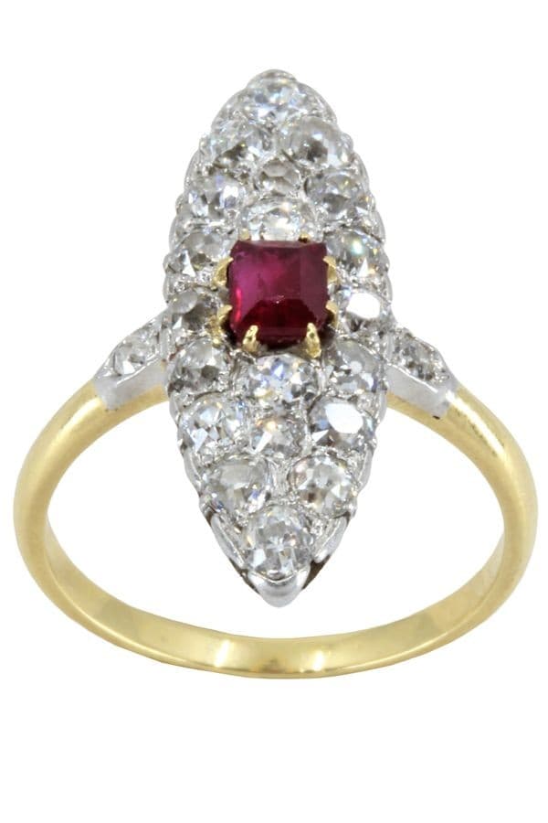 MARQUISE RUBIS ET DIAMANTS — vue 1