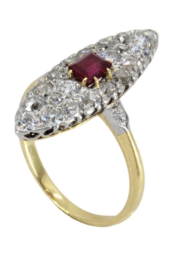 MARQUISE RUBIS ET DIAMANTS — vue 6