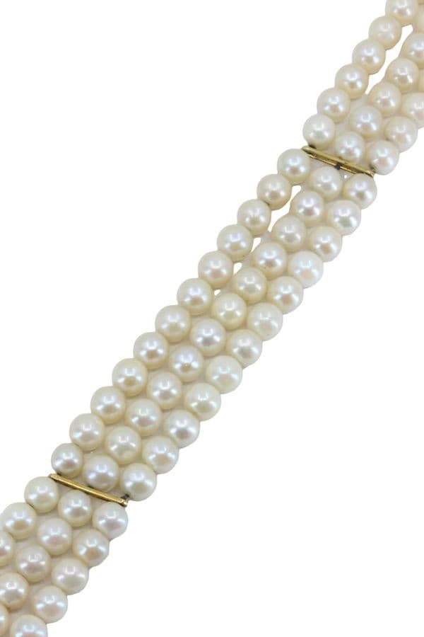 BRACELET 3 RANGS PERLES DE CULTURE — vue 3