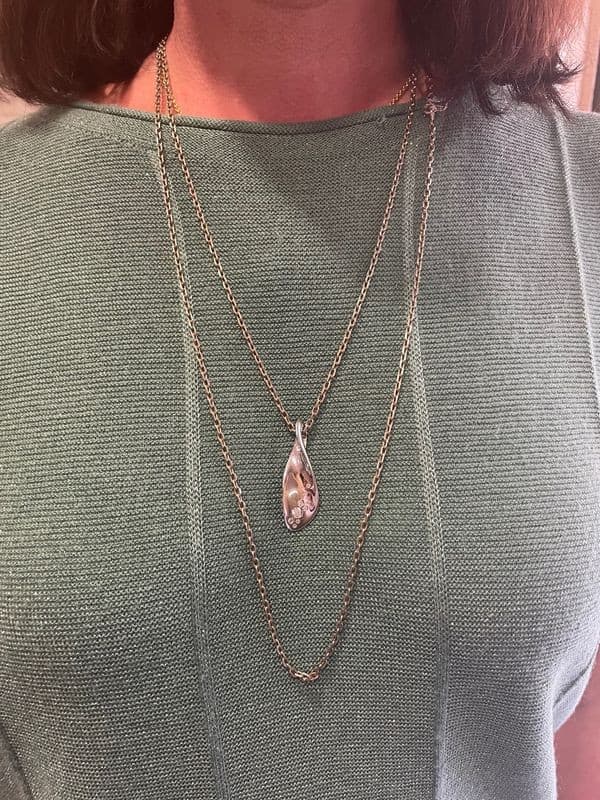 PENDENTIF ARGENT ET STRASS — vue 2